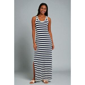 Vineyard Vines Navy Cream Striped Maxi Tank Dress S